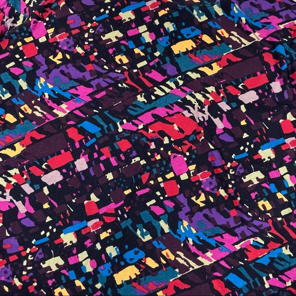 Westbound plus size 2x rainbow color random pattern crew neck long sleeve shirt - Picture 3 of 9